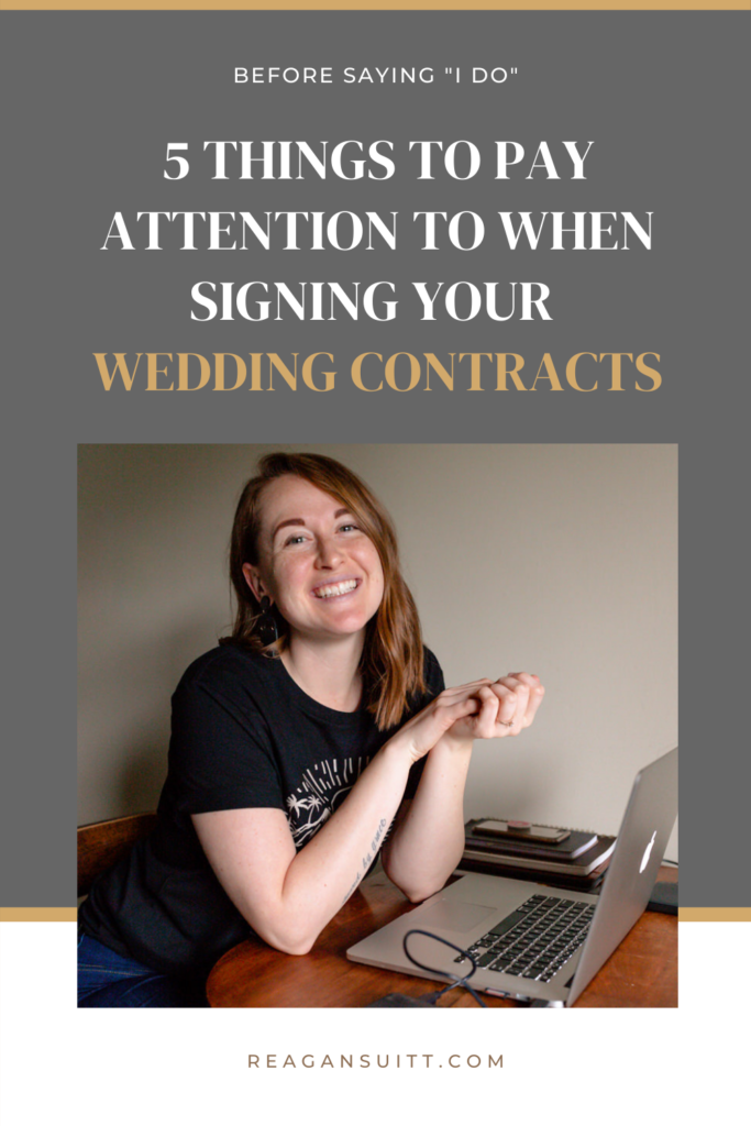 wedding contracts in 2020 look a little bit different. here are some important things to pay attention to for your wedding contracts as you plan your 2021 wedding. legal wedding things aren't the most fun, but are so important!
