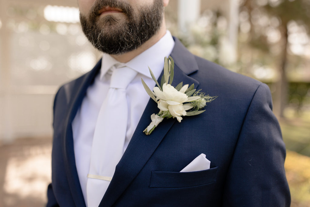detail shot of groom's accessories