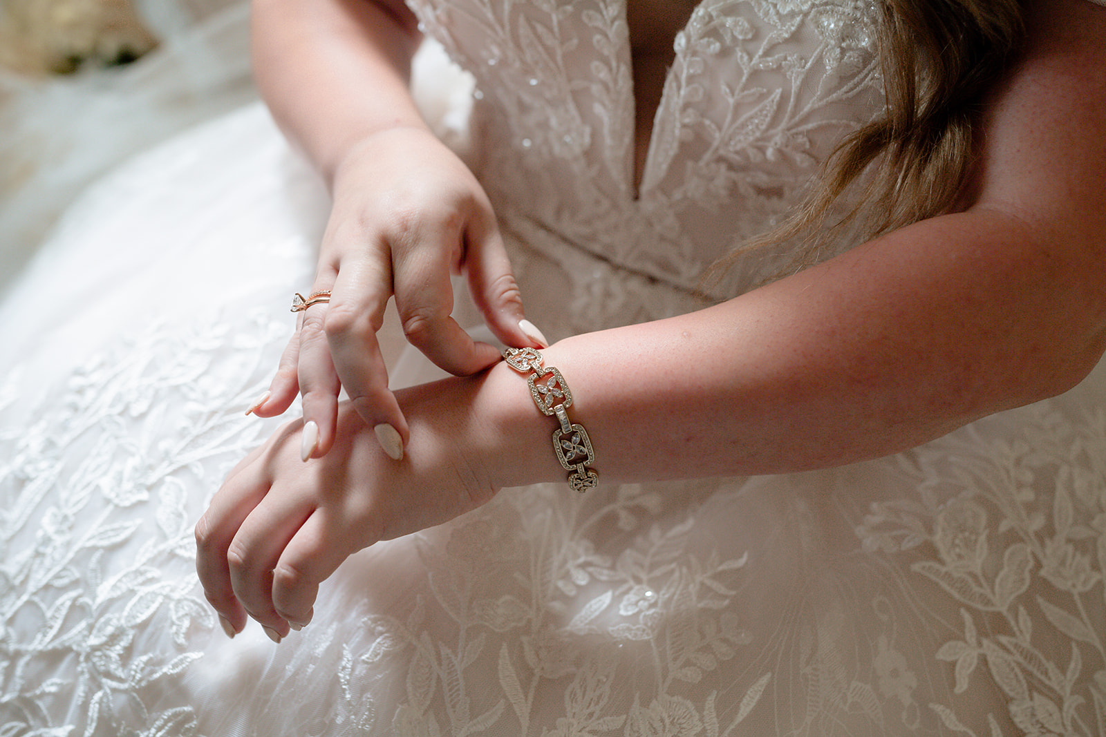 Detail shot of bride's accessories